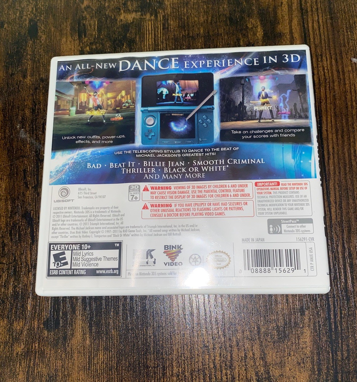 Michael Jackson The Experience 3D (3DS, 2011, CIB)