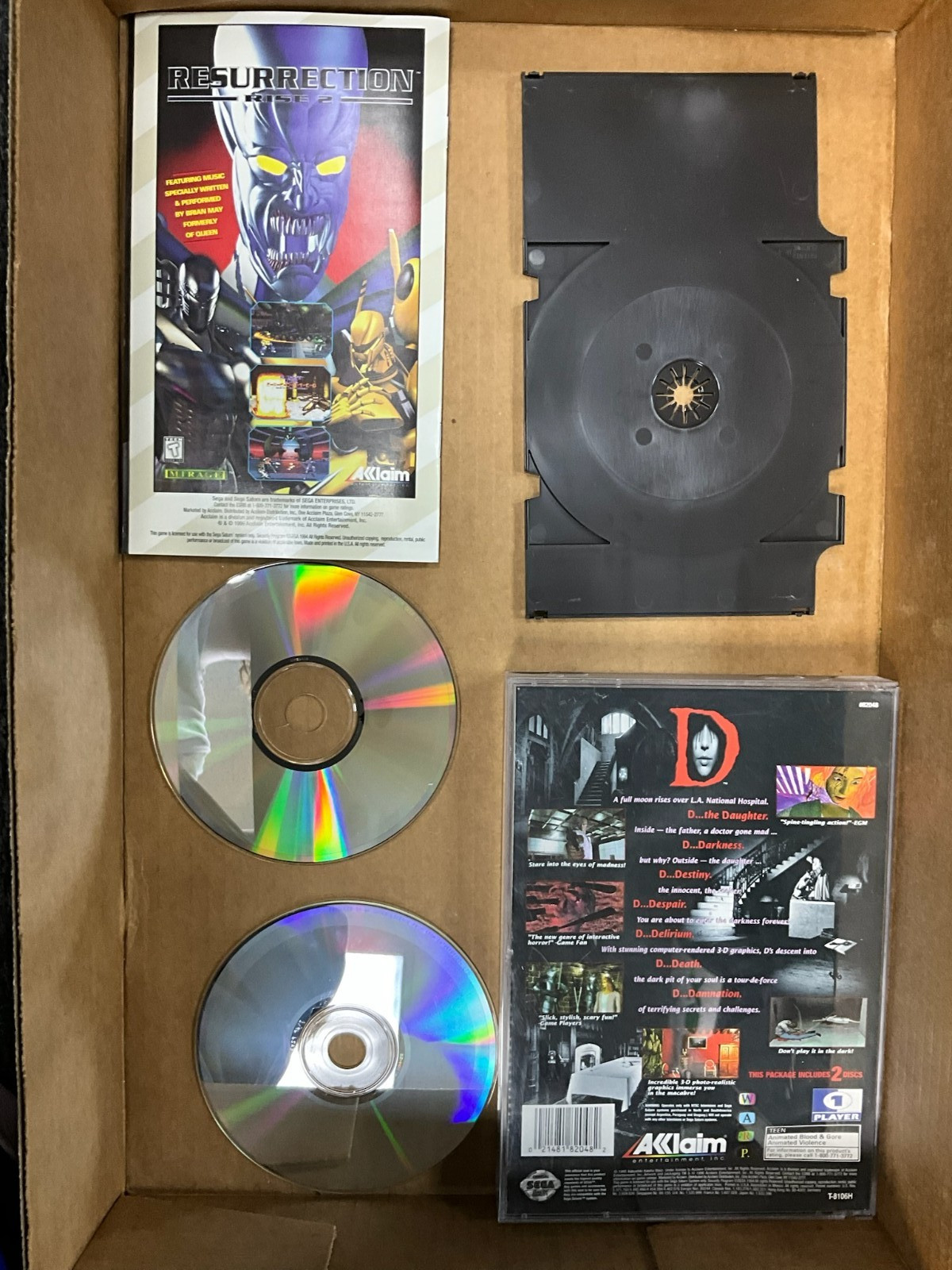D For Sega Saturn Complete In Box CIB Great Shape