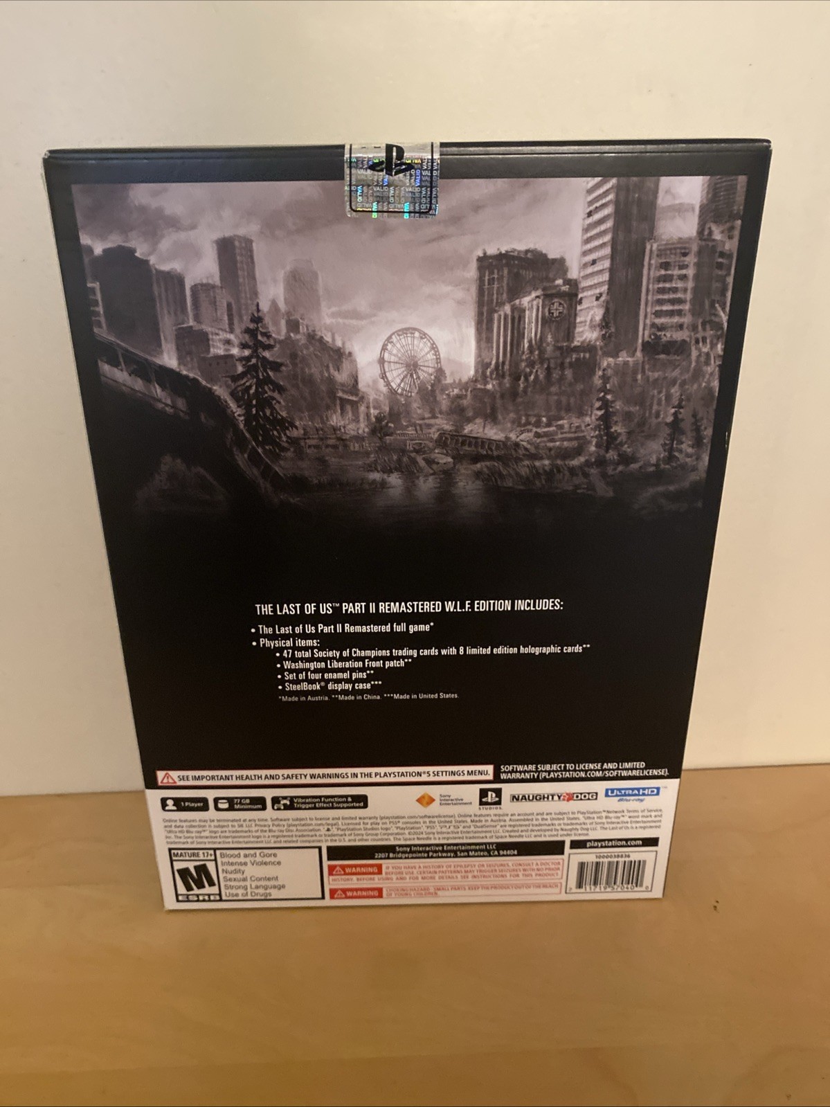 The Last of US Part II Remastered WLF Edition For PS5 Video Game Sealed