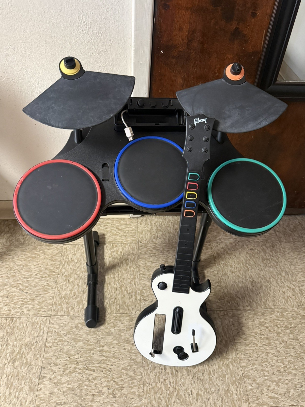 Red Octane Nintendo Wii Guitar Hero World Tour Drum Set For REPAIR