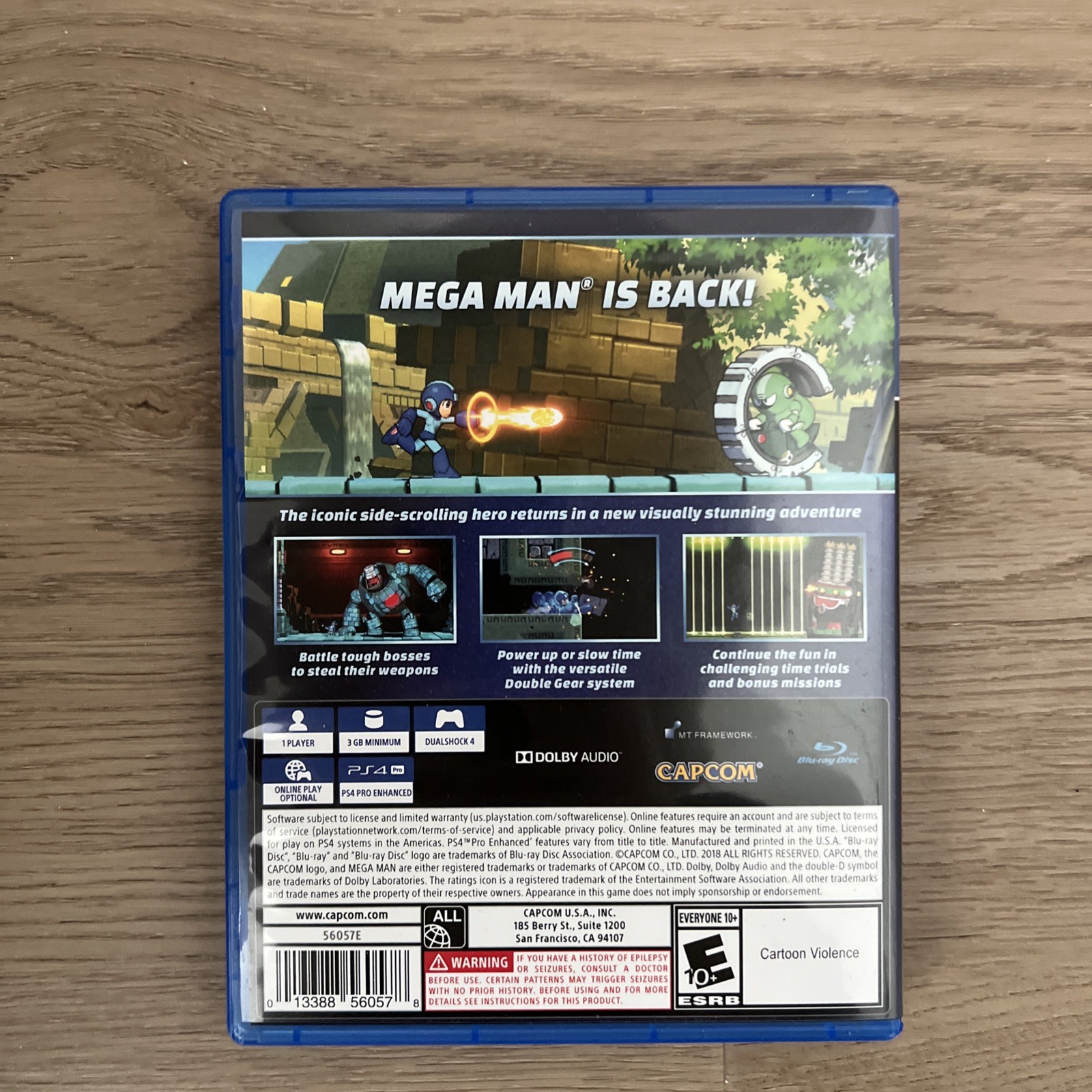 MegaMan 11 Playstation (PS4 2018) Video Game Disc and Case EXCELLENT A+
