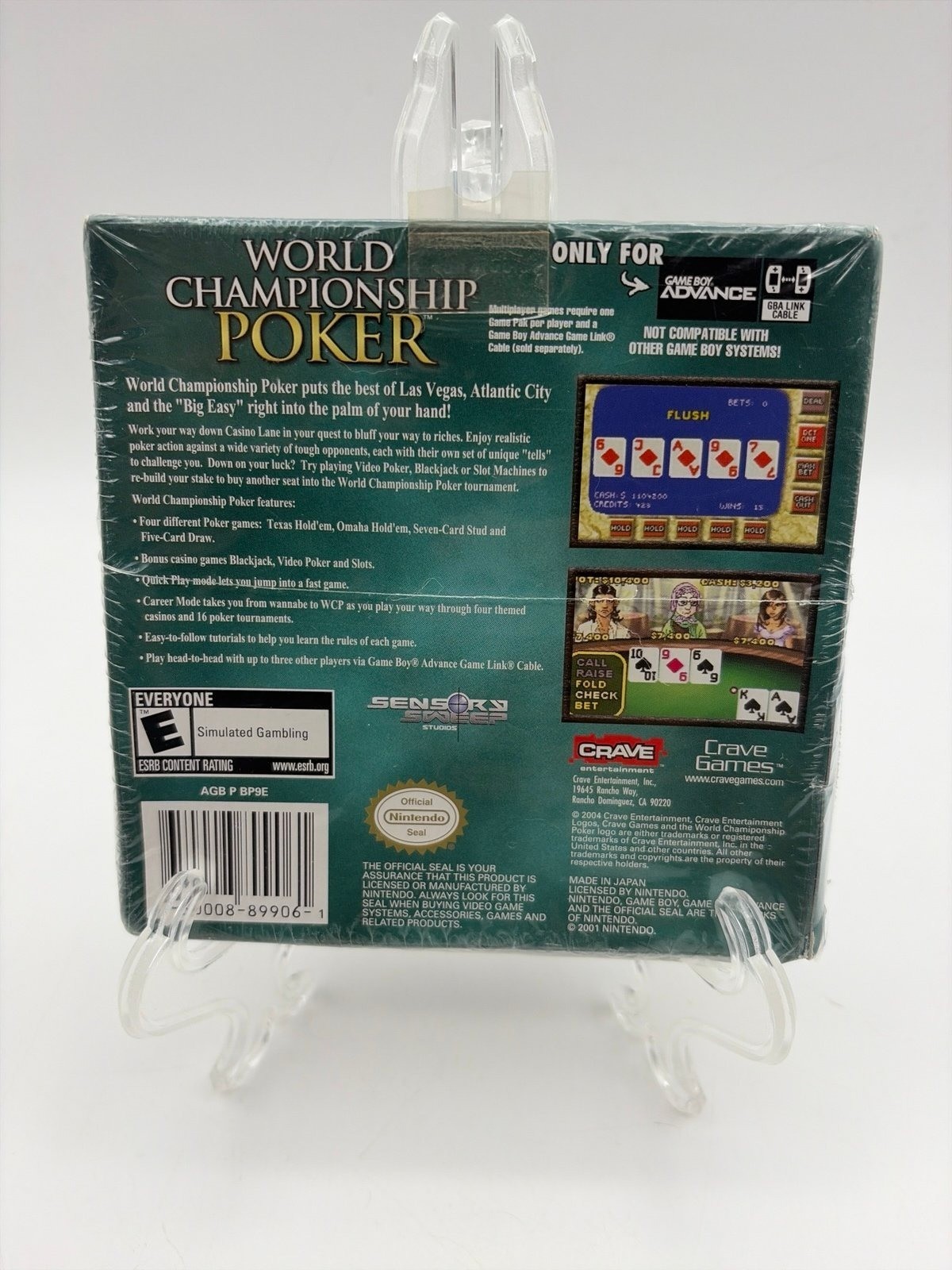 World Championship Poker (Nintendo Game Boy Advance,GBA 2004) NEW SEALED