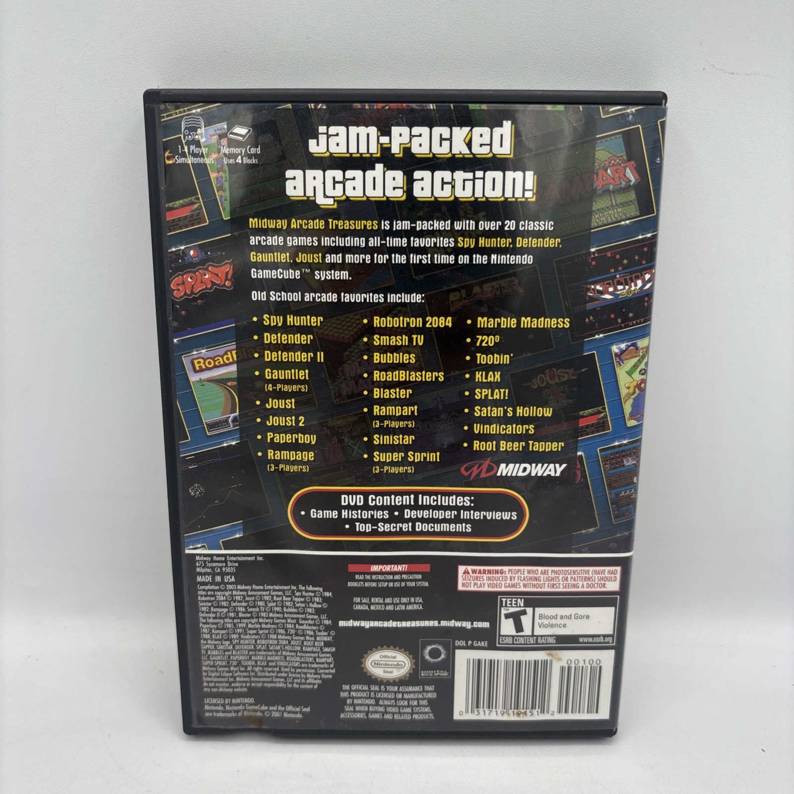 Midway Arcade Treasures (Nintendo GameCube) CIB – TESTED – Free Shipping