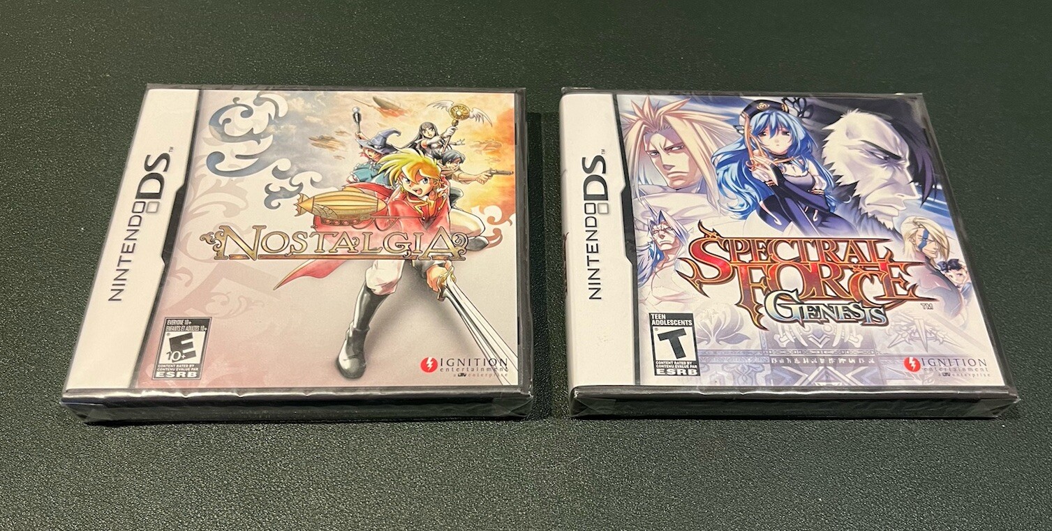 Ignition Nintendo DS Bundle- Nostalgia and Spectral Force Genesis – New Sealed
