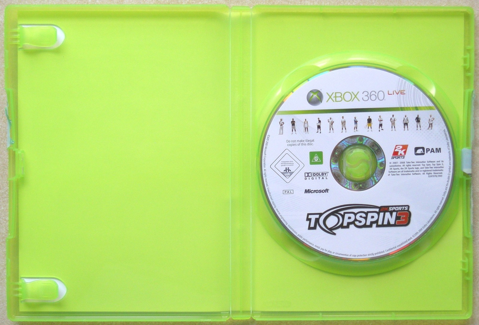 ITALY – Top Spin 3 XBox 360 Live Video Game – MARIA SHARAPOVA – ROGER FEDERER
