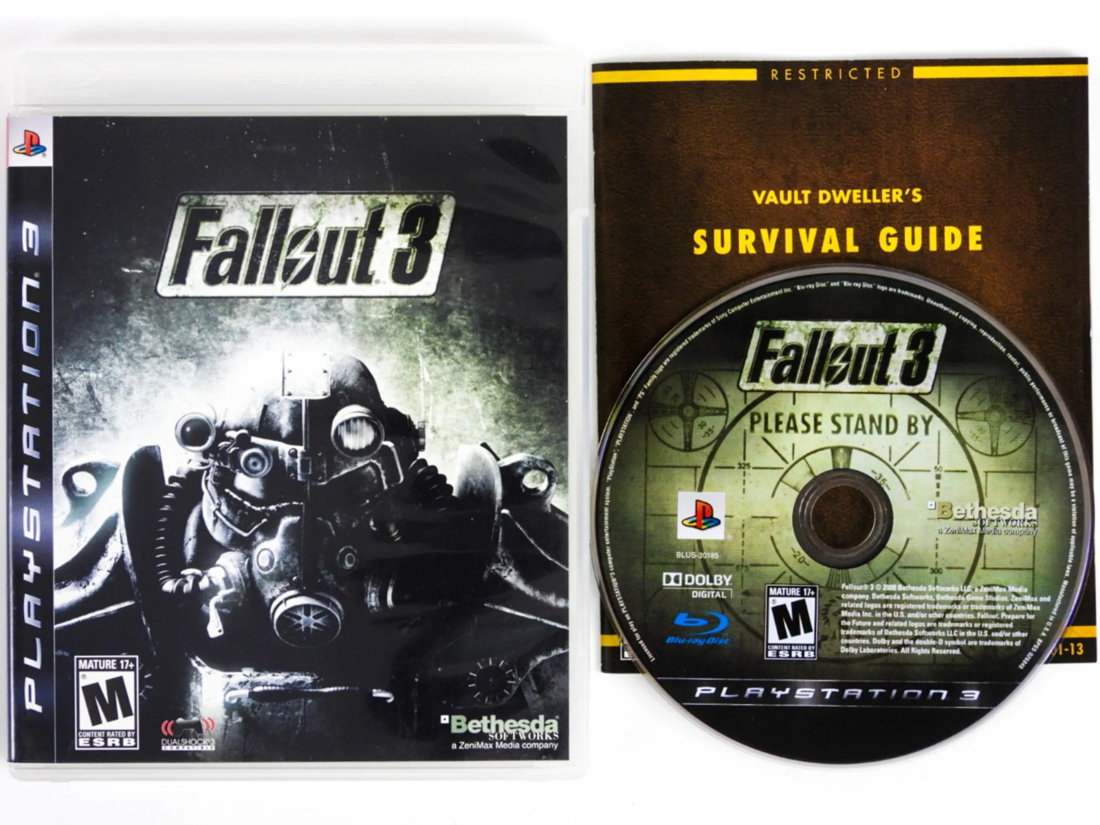 Fallout 3 PS3 CIB Complete in Box Tested Manual Map Included Bethesda RPG OOP