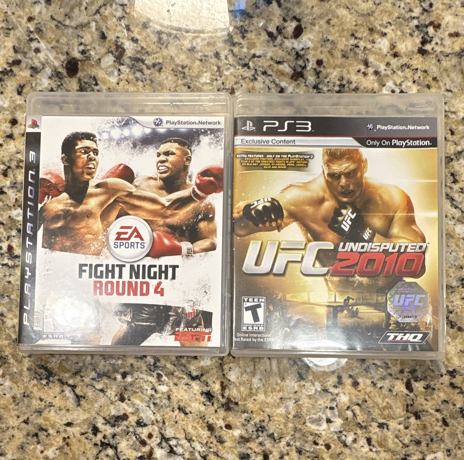 PS3 Combat Sports Game Lot Fight Night Round 4 & UFC Undisputed 2010 CIB⁠