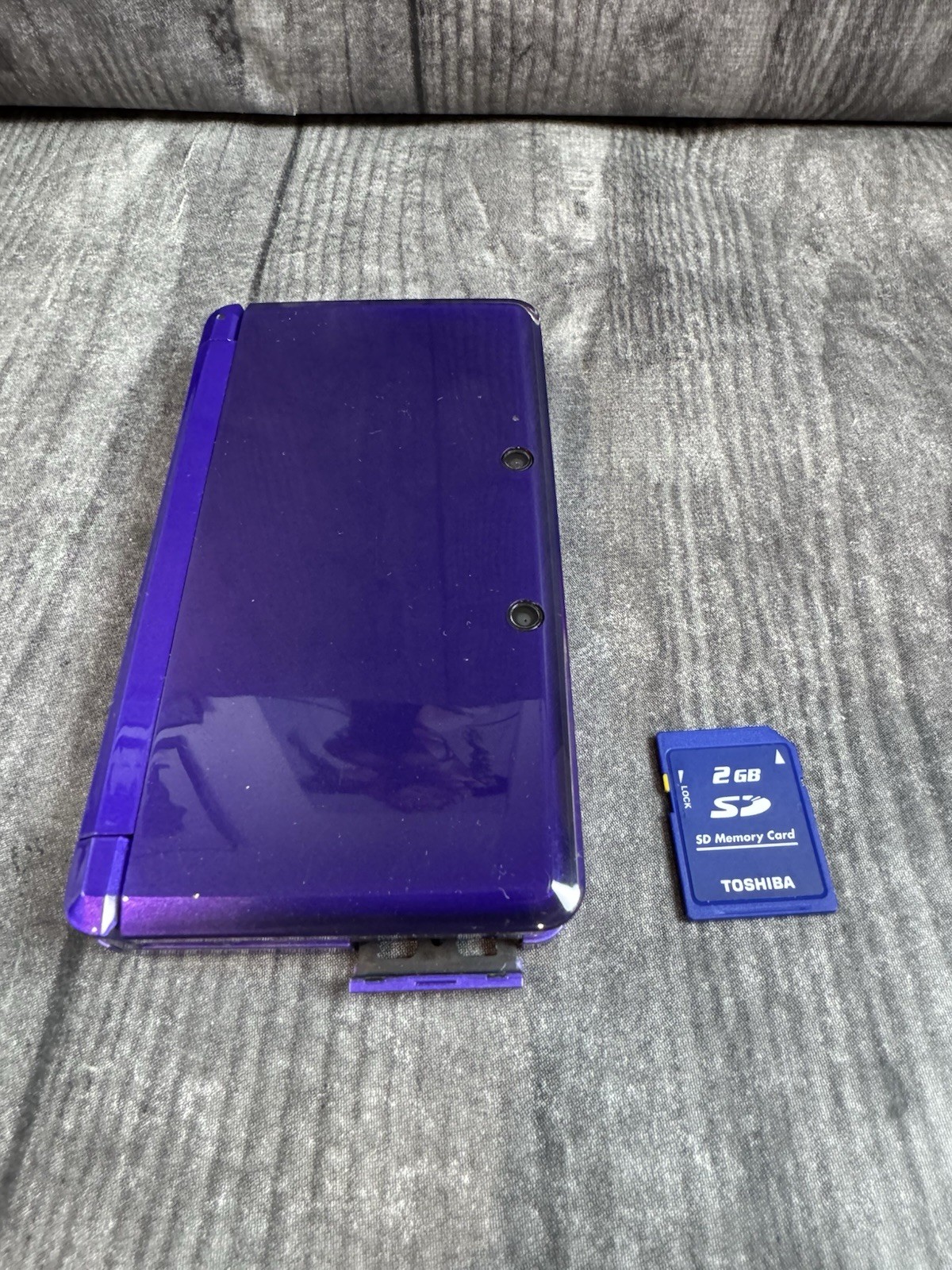 Nintendo 3DS Midnight Purple System CTR-001 Tested & Working W/ Stylus + Charger