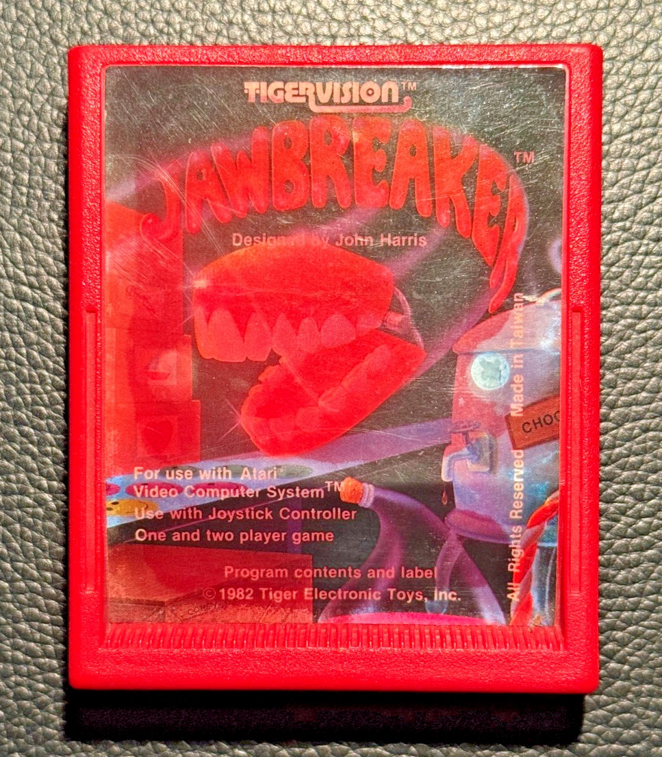 Atari 2600 Jawbreaker RARE Tigervision 1982 Cartridge Video Game Red Case Good