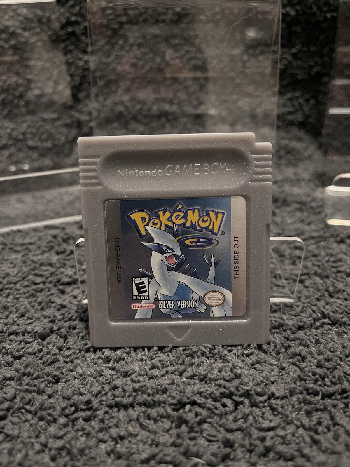 Game Boy Color Atomic Purple OEM Mint Condition+Silver GAME CARD&Blue GAME CARD