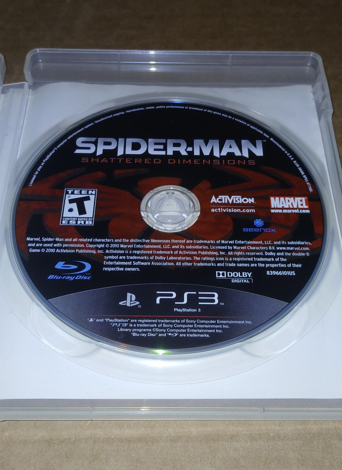 Spider-Man ~ Shattered Dimensions For Sony PlayStation 3, 2010 (No Manual)
