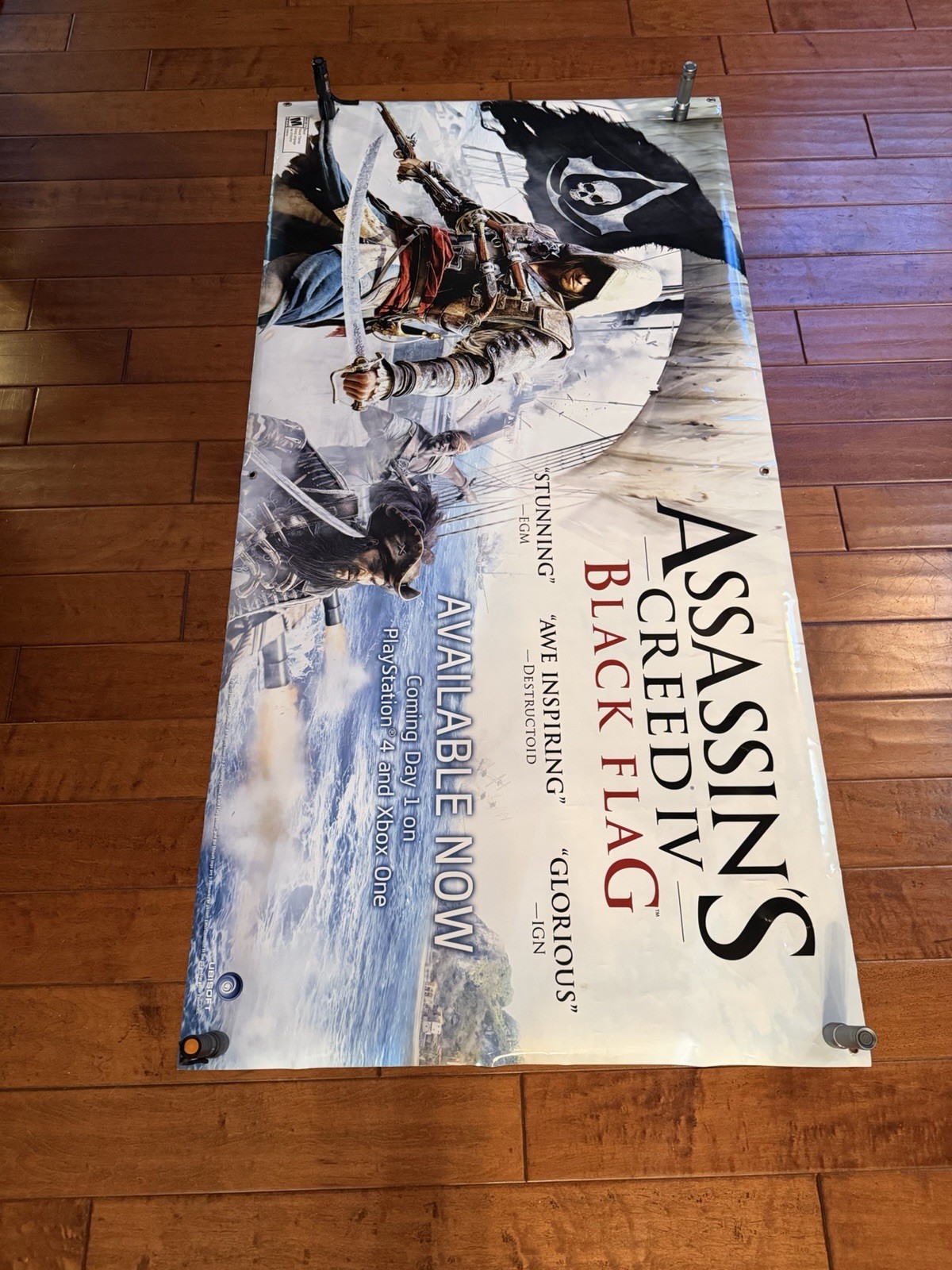 Assassins Creed IV Black Flag 36″ X 70″ Double Sided Vinyl Banner Display Sign