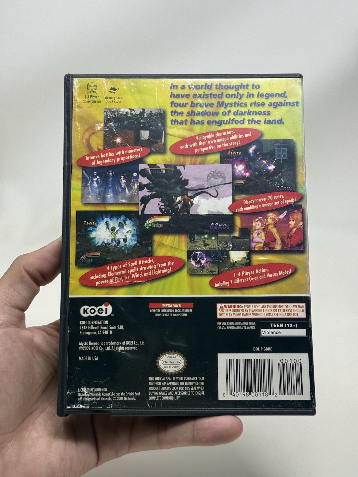 Mystic Heroes Nintendo GameCube Complete CIB Pristine Disc Tested And Working