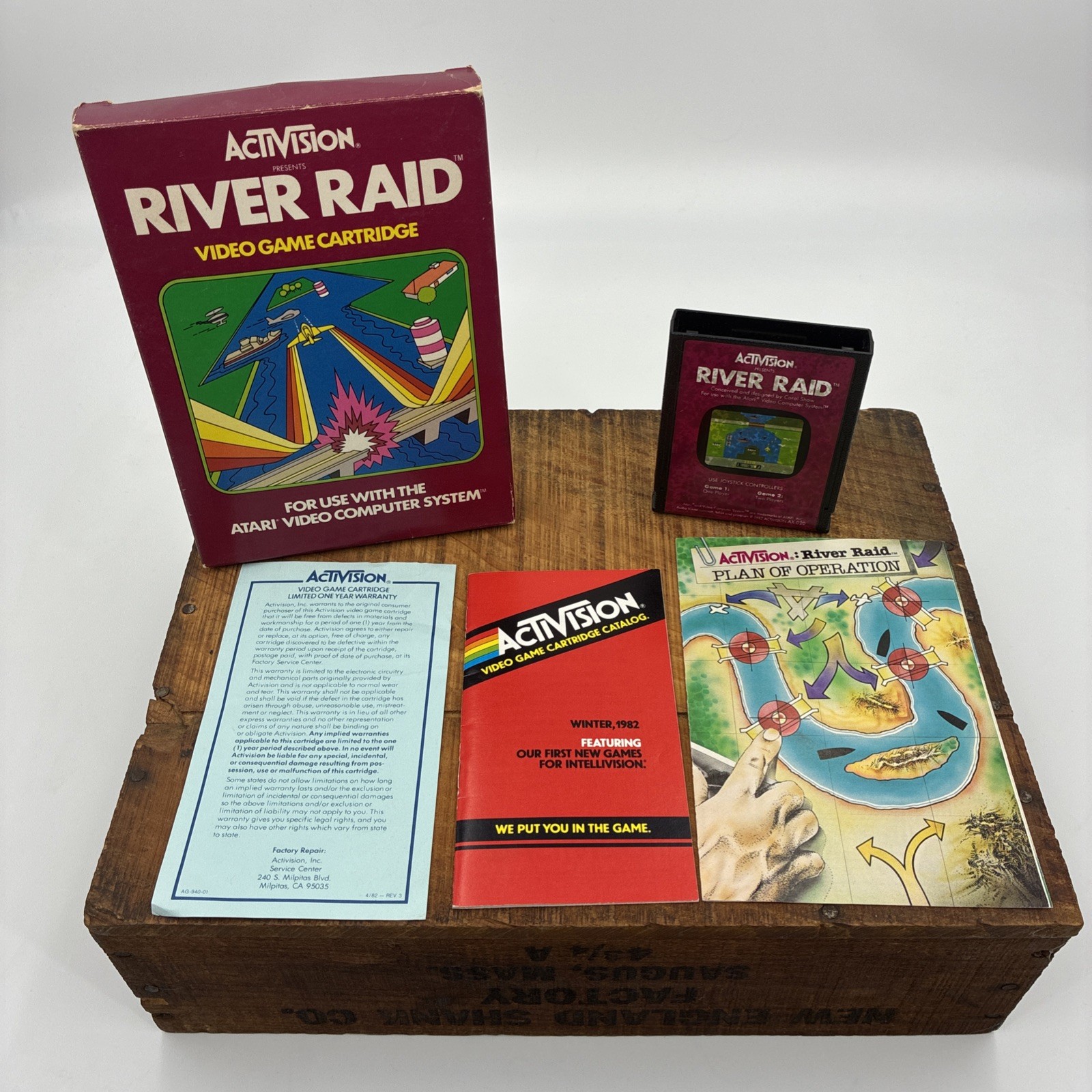 River Raid (Atari 2600) Video Game Complete In Box CIB! Tested