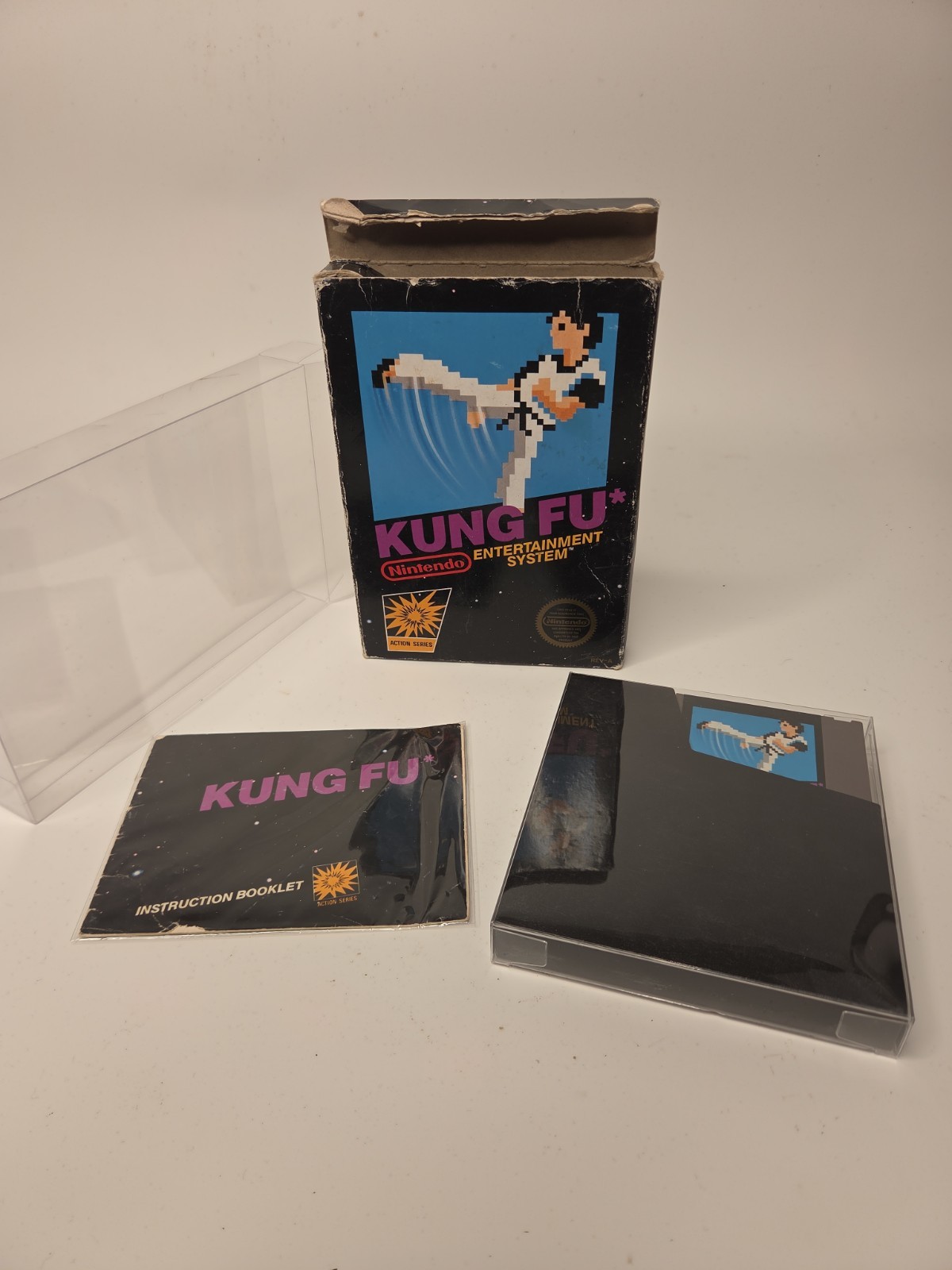 Kung Fu NES 5 Screw Complete in Box CIB Manual Sleeve Foam Tested