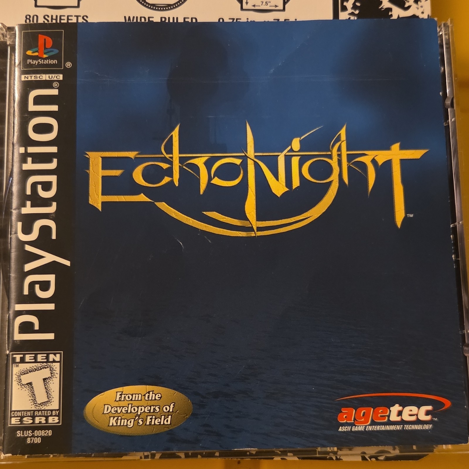 Agetec Echo Night Sony PlayStation 1 – Tested/Working – Manual Included