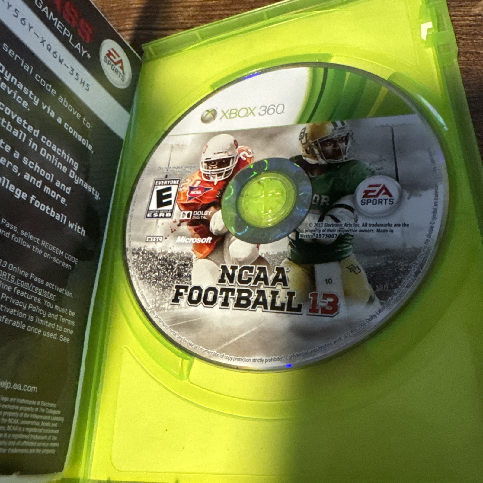 NCAA Football 13 (Microsoft Xbox 360, 2012)