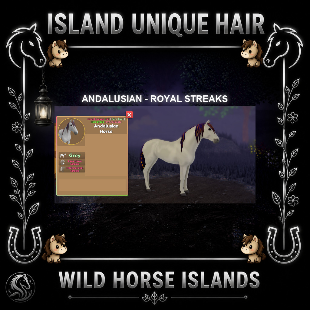 Wild Horse Islands – Andalusian Rcs Horse IUH Island Unique Hair Choose Hair