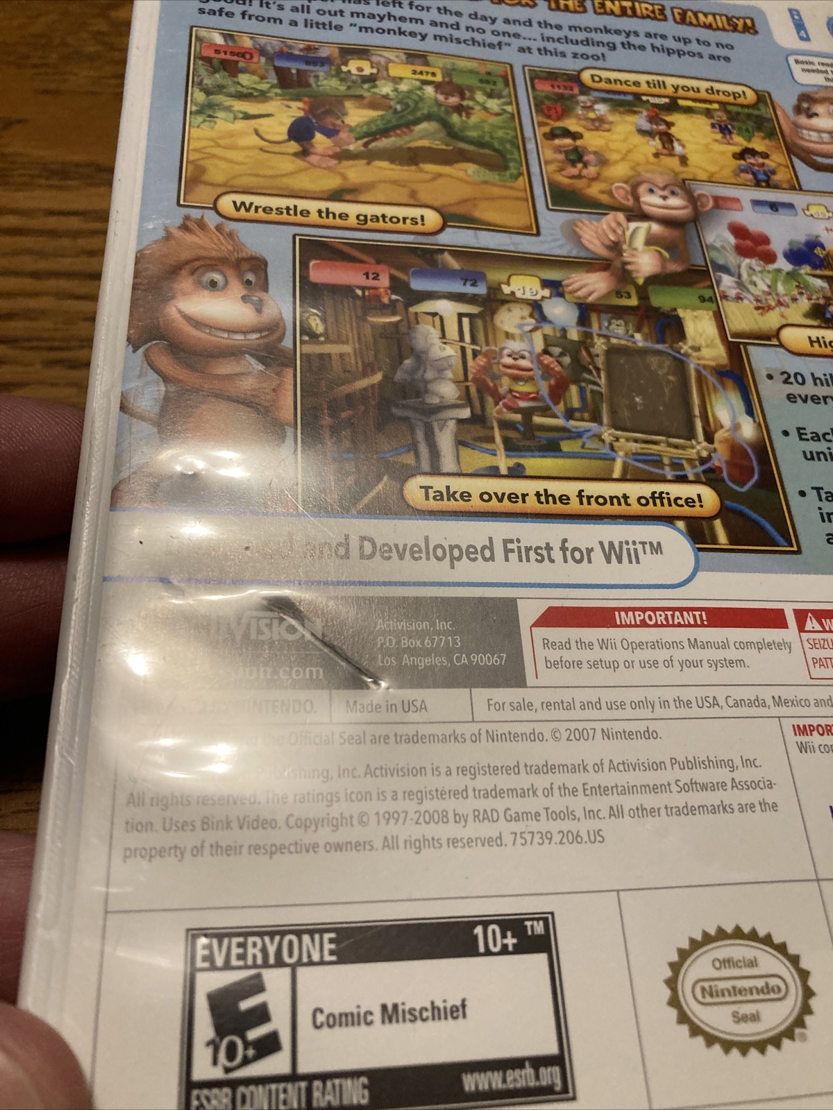 Monkey Mischief: Party Time – Nintendo Wii – Complete