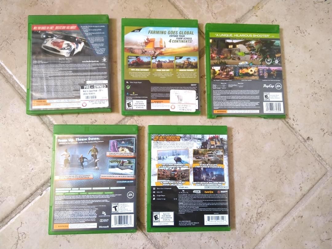 Microsoft Xbox One Video Game Bundle 5 Games Assorted Action Game Lot Working