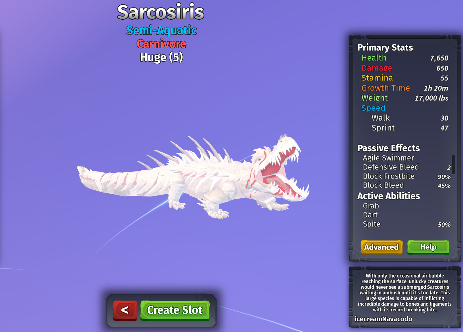 Sarcosiris Species | Creatures of Sonaria | Roblox