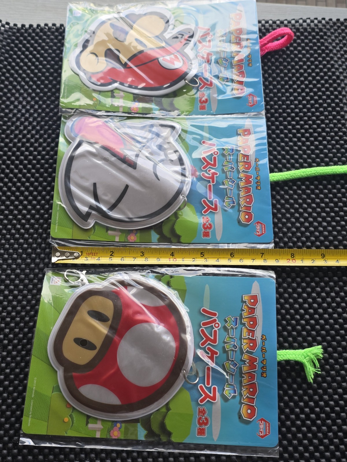 Nintendo 3DS Paper Mario Sticker Star Large Charm Clip Hanger Rare Promo SET NES