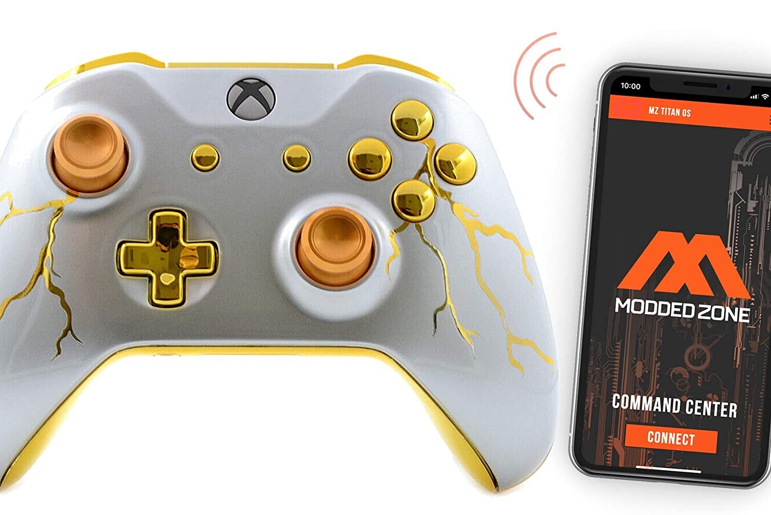 Gold Thunder Xbox One Series S|X SMART Custom Rapid Fire Modded Controller FPS