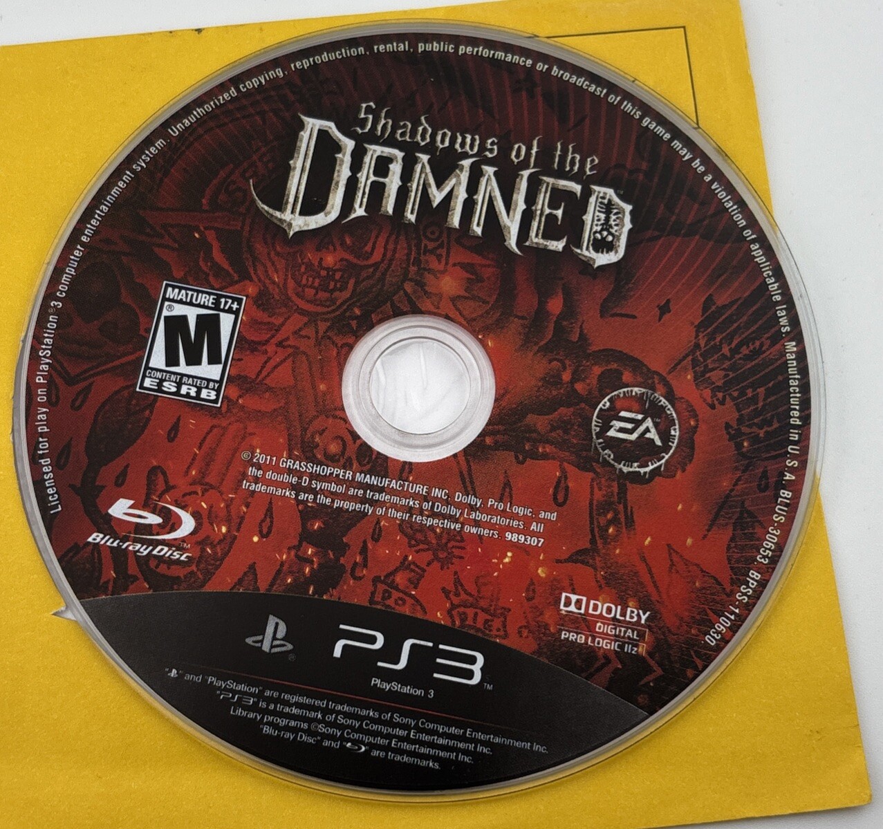 SHADOWS OF THE DAMNED (SONY PS3) DISC ONLY