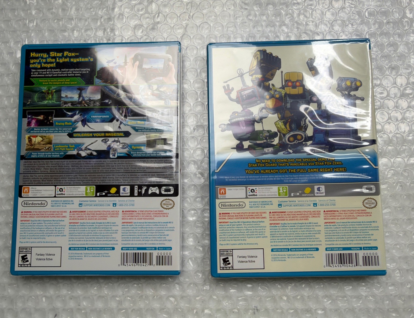 Star Fox Zero + Bonus StarFox Guard US NTSC Release WiiU Wii U Factory Sealed