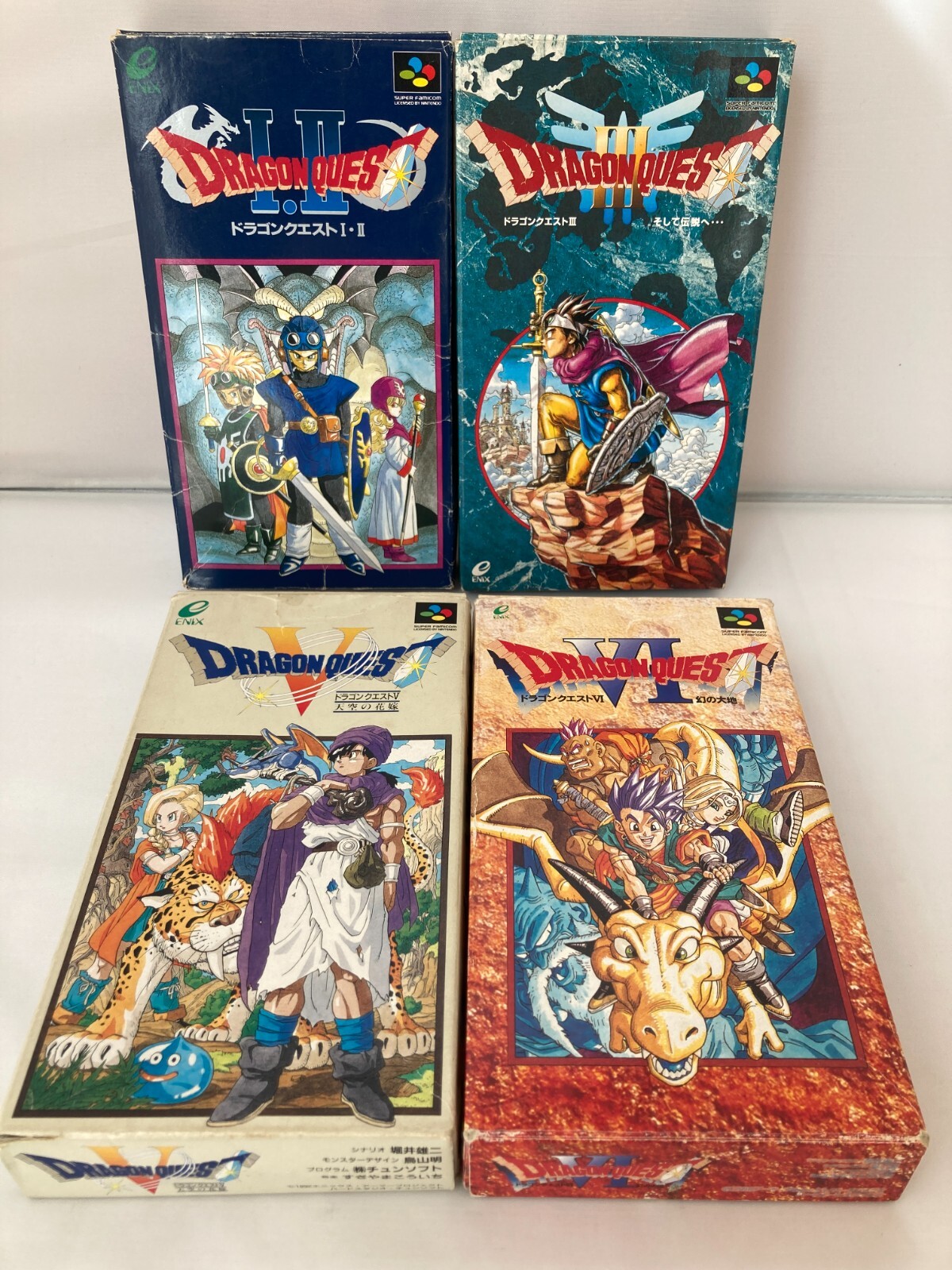 Dragon Quest 1-2 3 5 6 Warrior CIB SFC Super Famicom SNES NTSC-J Japan import