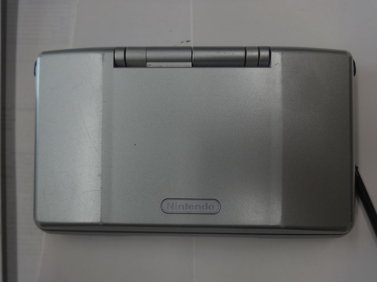 TESTED & WORKING Nintendo DS Silver Handheld System Console W/ Charger Case Game