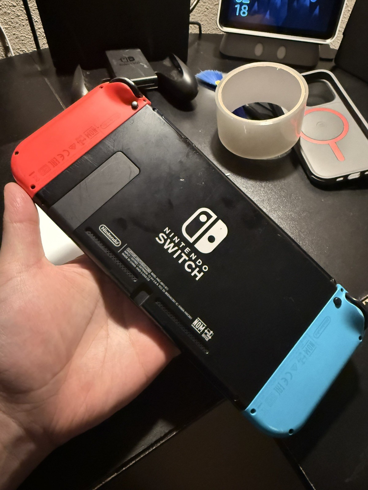Nintendo Switch with Neon Blue and Neon Red Joy-Con (HAC-001-01)