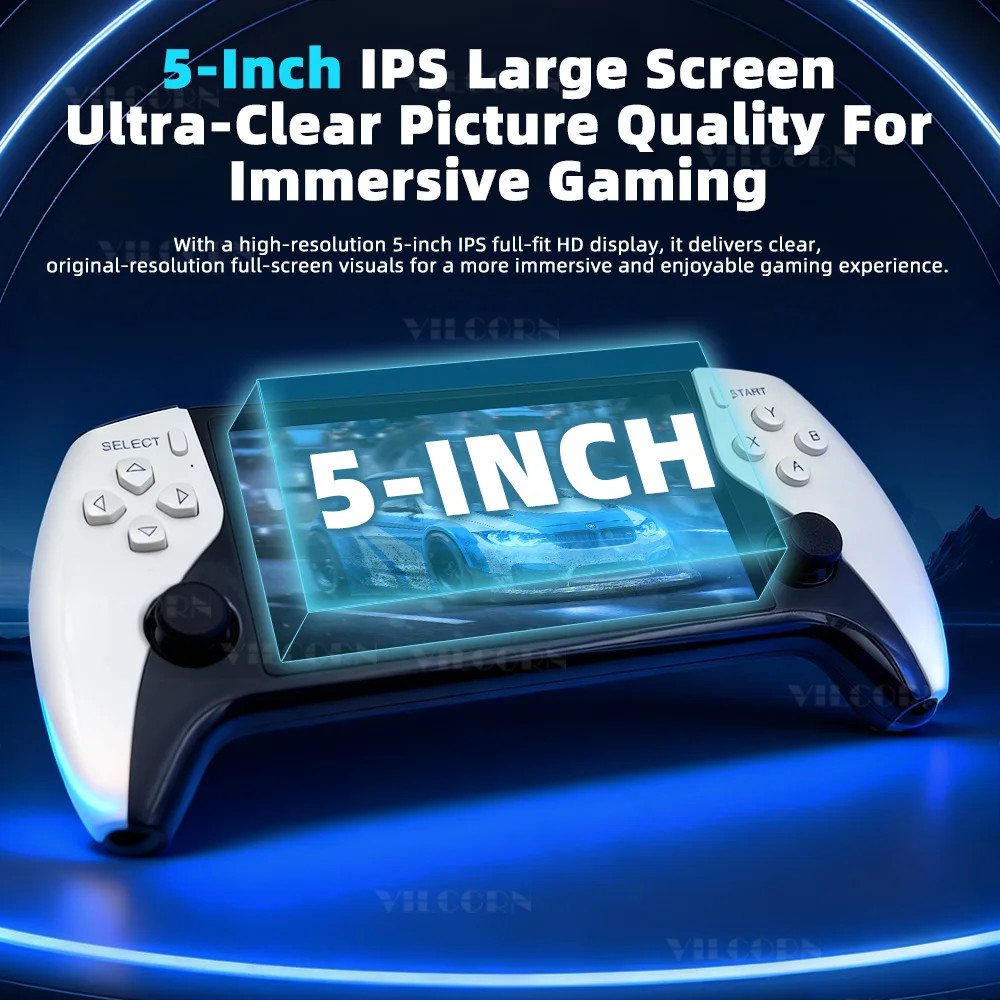 5 Inch IPS Large Screen Retro Handheld Game Console FHD Portable Game Player 220