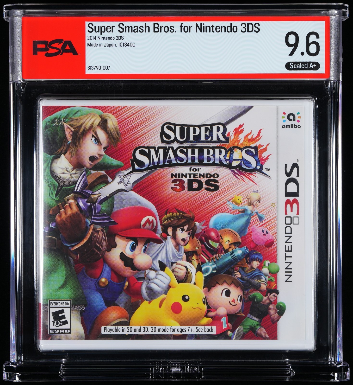 SUPER SMASH BROS Nintendo 3DS US First 1st Print Sealed – PSA Graded 9.6 A+