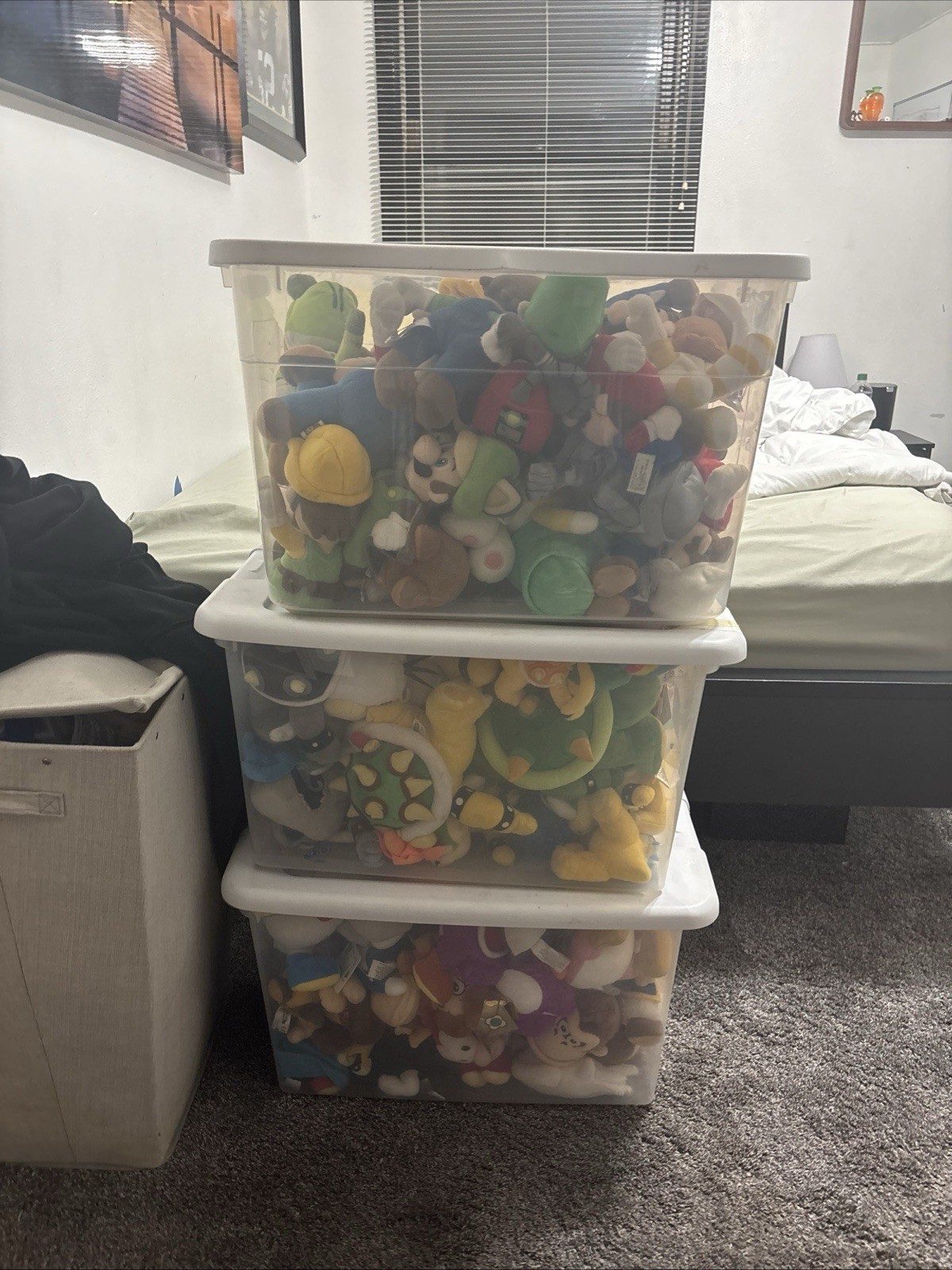Super Mario Bros. Plush Doll Lot Mario Luigi Toad Waluigi Wario