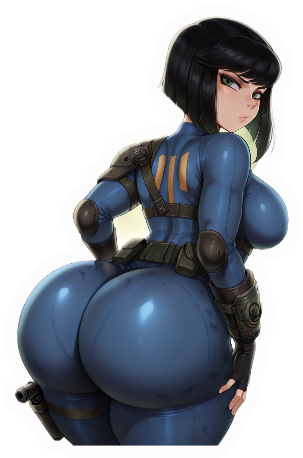 Fallout vault Girl Dump Truck sticker 5″ glossy print