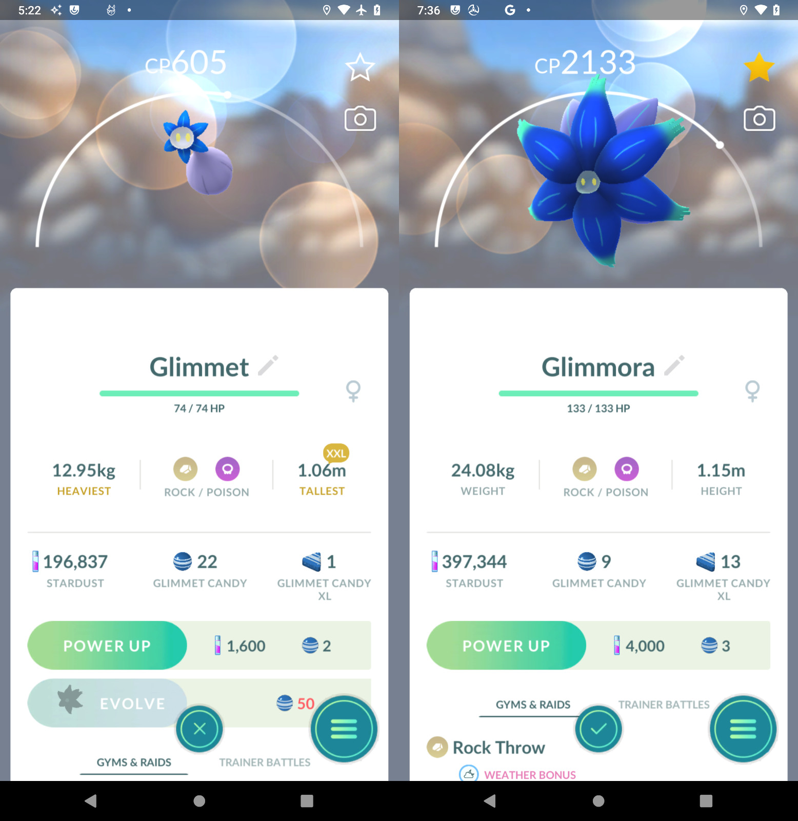 Glimmet, Glimmora XXL, XXS | Tr-de 20k stardust