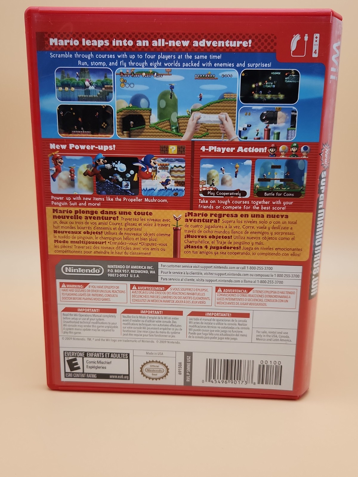 Nintendo Wii Super Mario Bros Mario Brothers Complete Manual