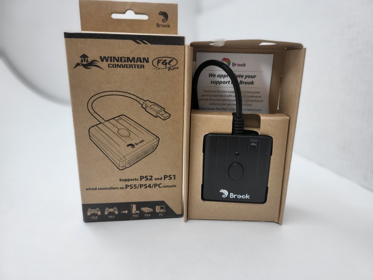 Brook Wingman FGC Retro: PS1 & PS2 Controllers for PS5 / PS4 / PC with Turbo