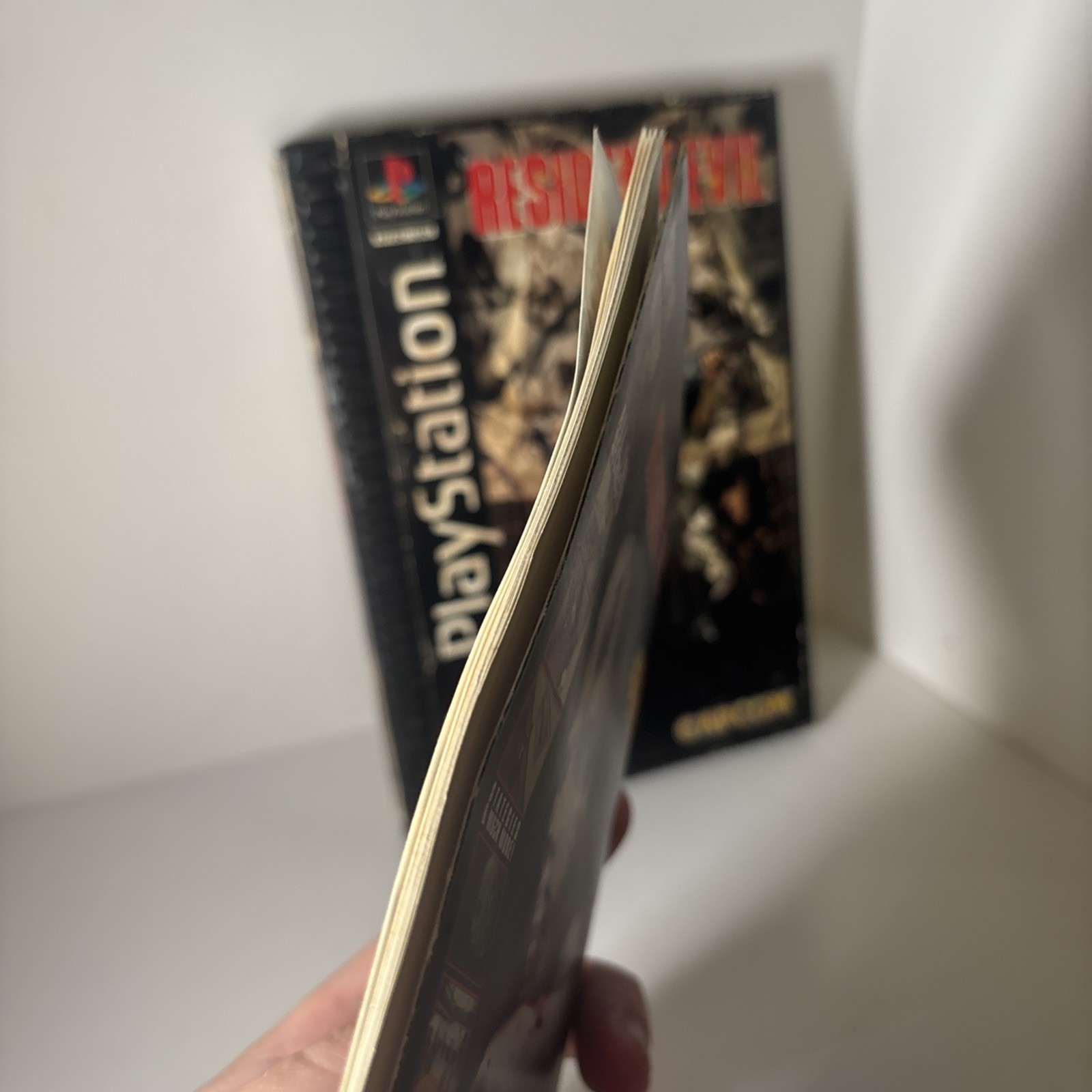 BOX ONLY Resident Evil Sony PlayStation 1 Long Box and Manual NO GAME AS IS READ