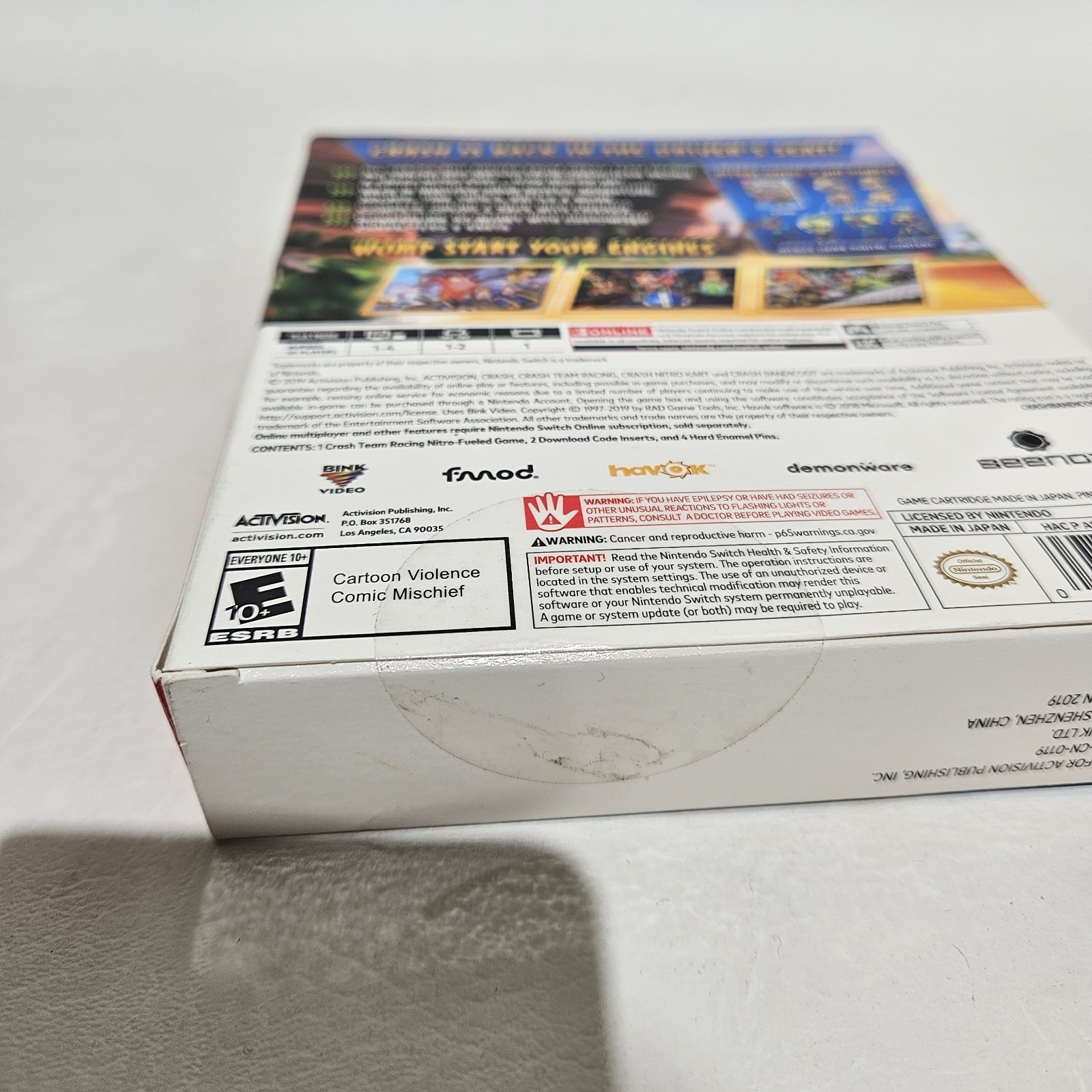 Crash Team Racing: Nitro Fueled (Nintendo Switch) Nitros Oxide & Pin Bundle NEW