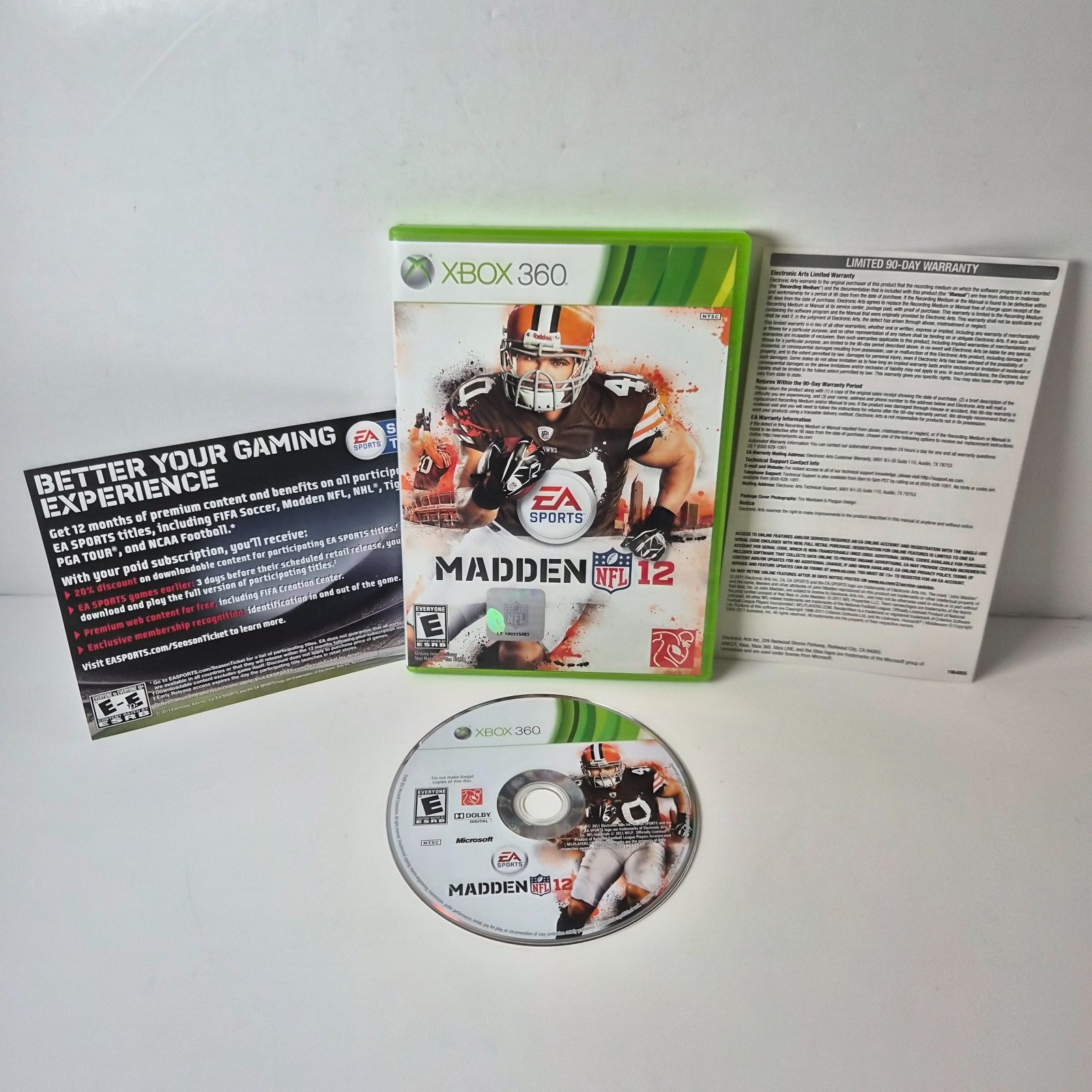 Madden NFL 12 Xbox 360 Complete CIB Tested Case Manual Inserts
