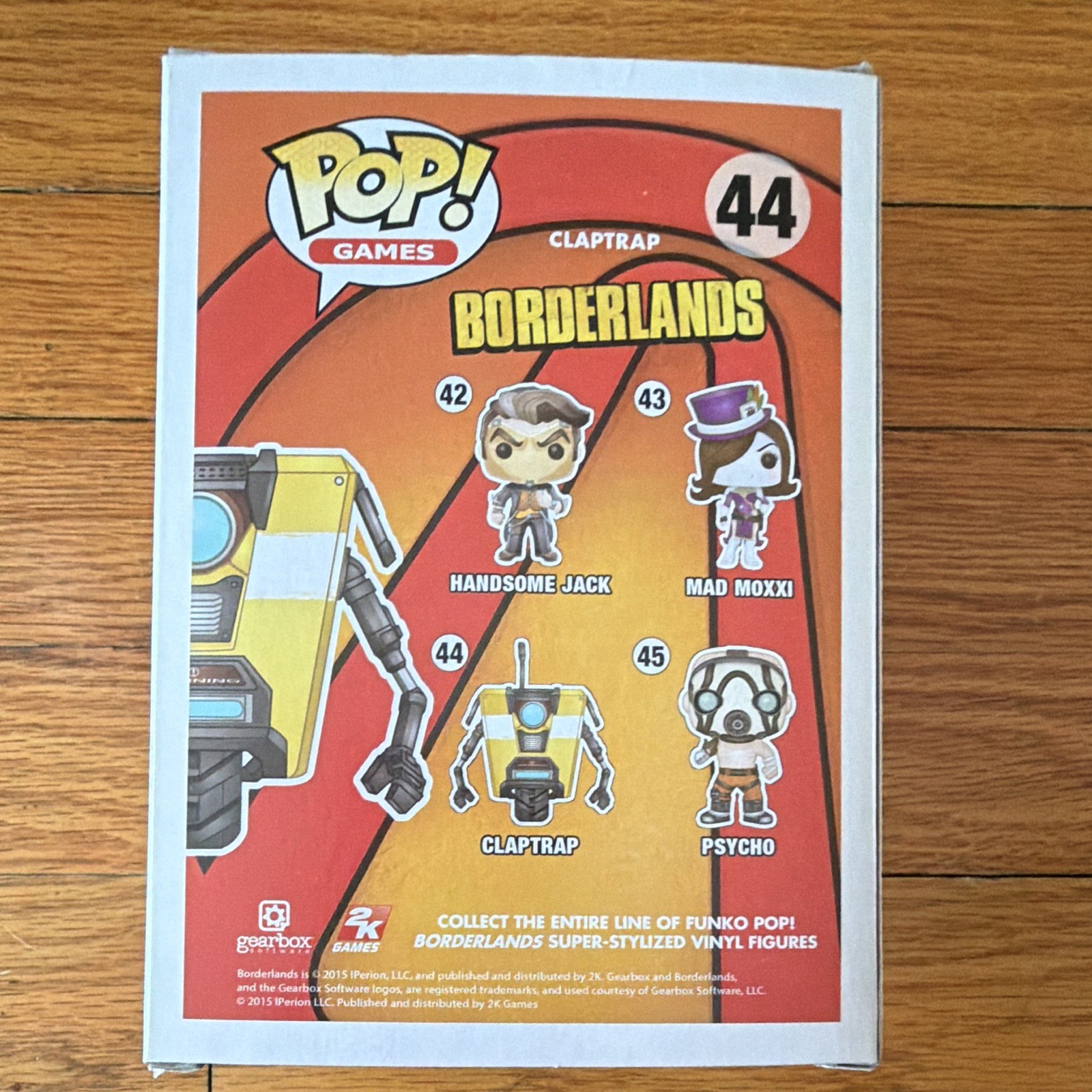 Funko Pop! Games Borderlands Claptrap Vinyl Figure #44 2015 Boxed