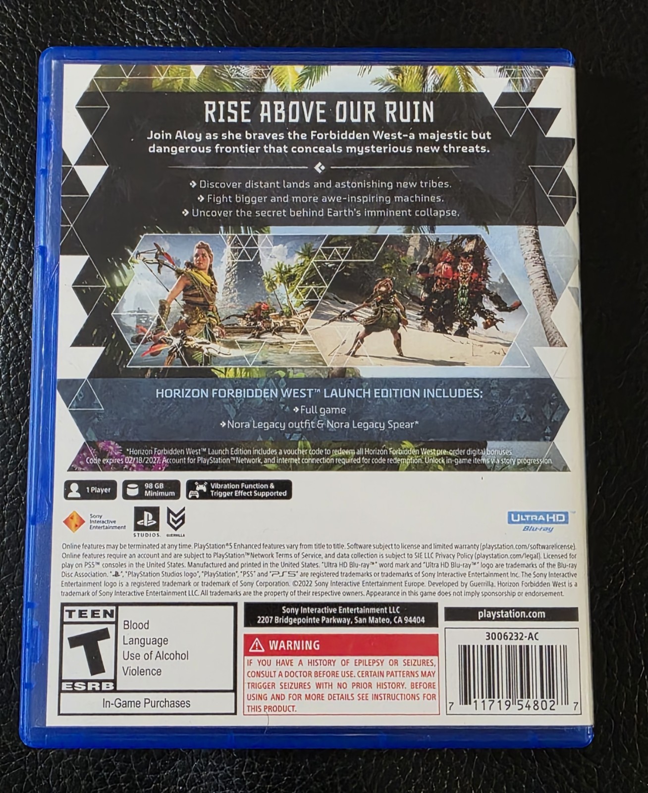 Replacement Case (NO GAME) Horizon Forbidden West Launch Editi PlayStation 5 PS5