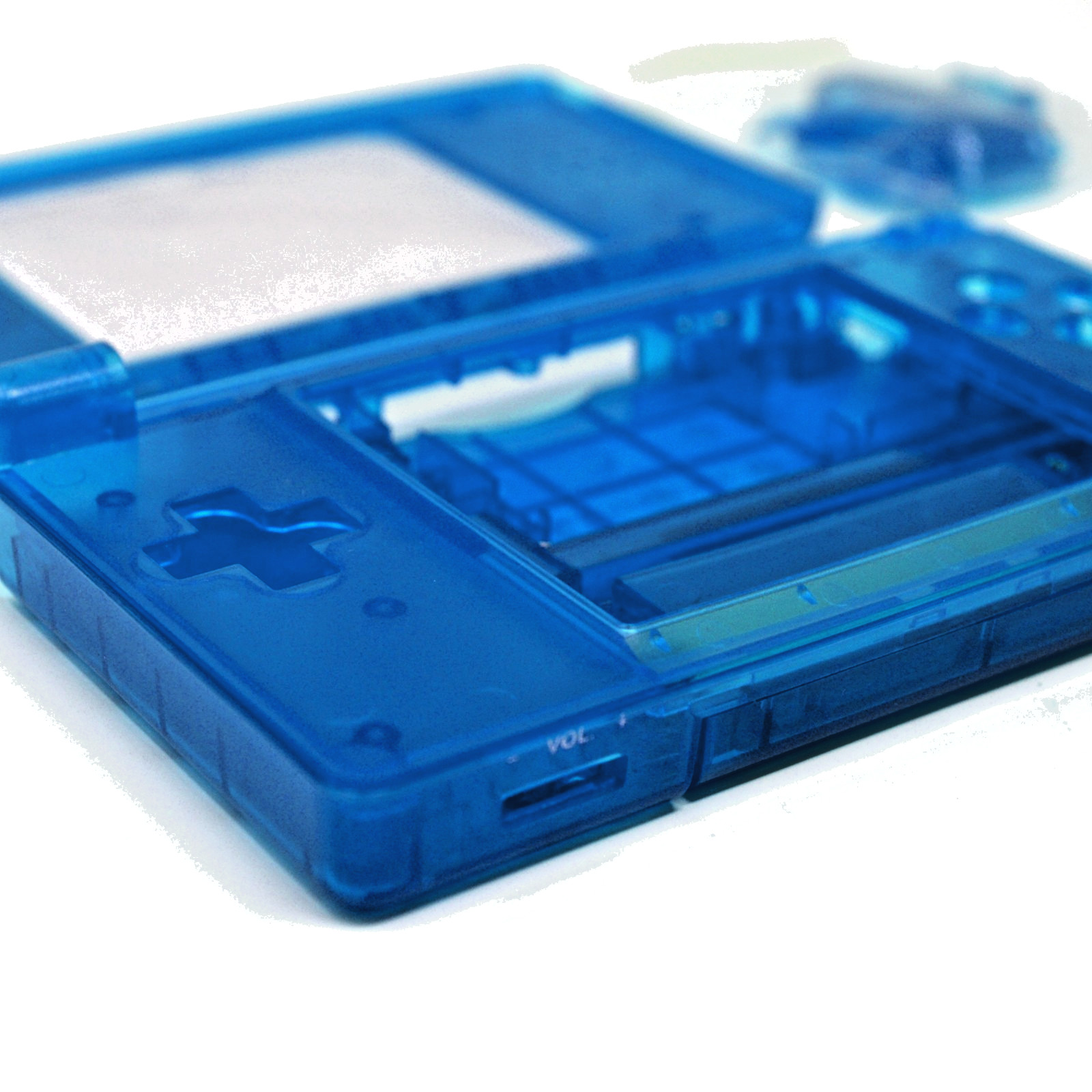 Full Replacement Housing Shell Screen Lens Clear BLUE For Nintendo DS Lite OEM