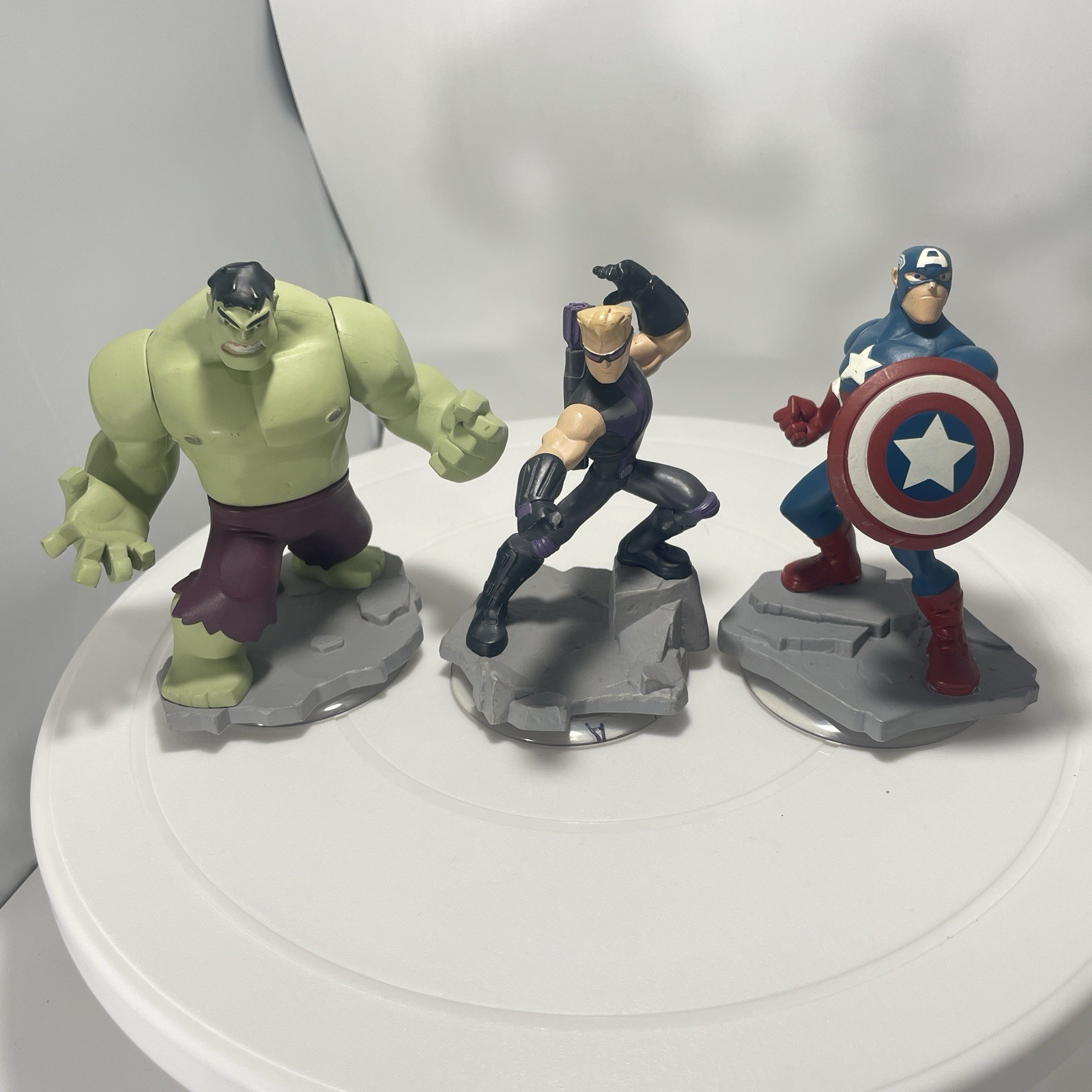 Disney Infinity 2.0 Marvel Figures & Power Discs Lot Hulk Groot Captain America