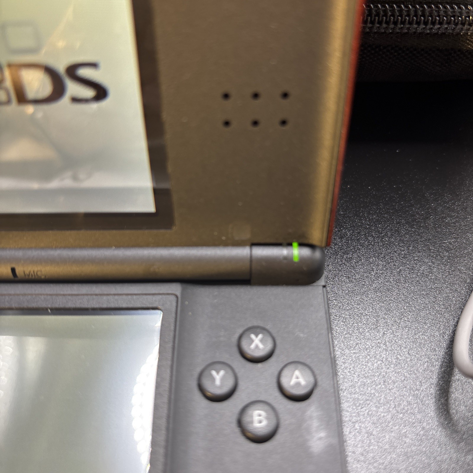 Red Nintendo DS Lite Console Tested Works W/ Nintendo Carrier & Mario Party Game