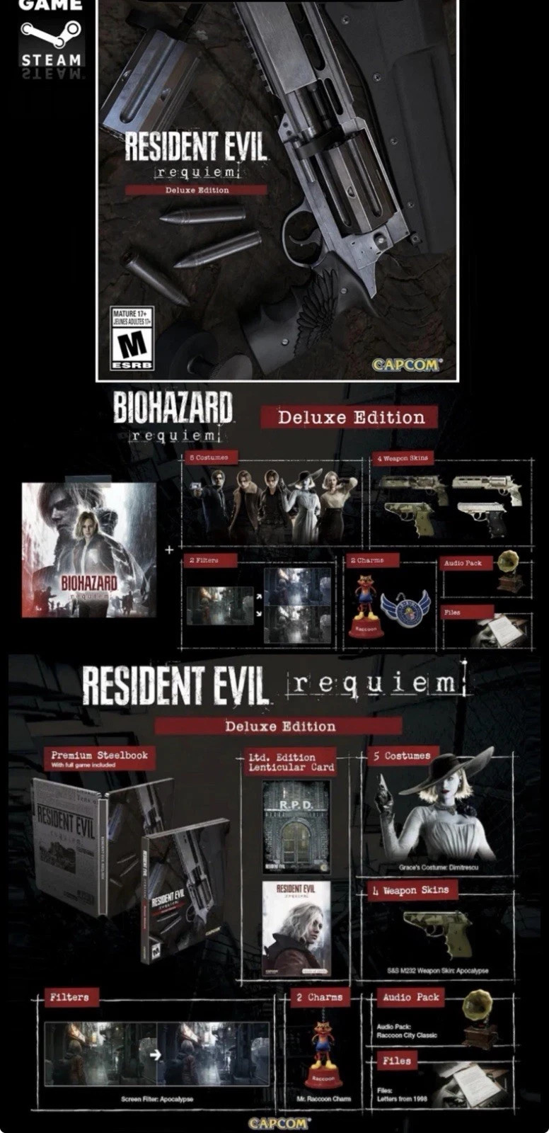 Resident Evil Requiem Deluxe Edition + Steelbook – PC STEAM – In Hand Ship Now