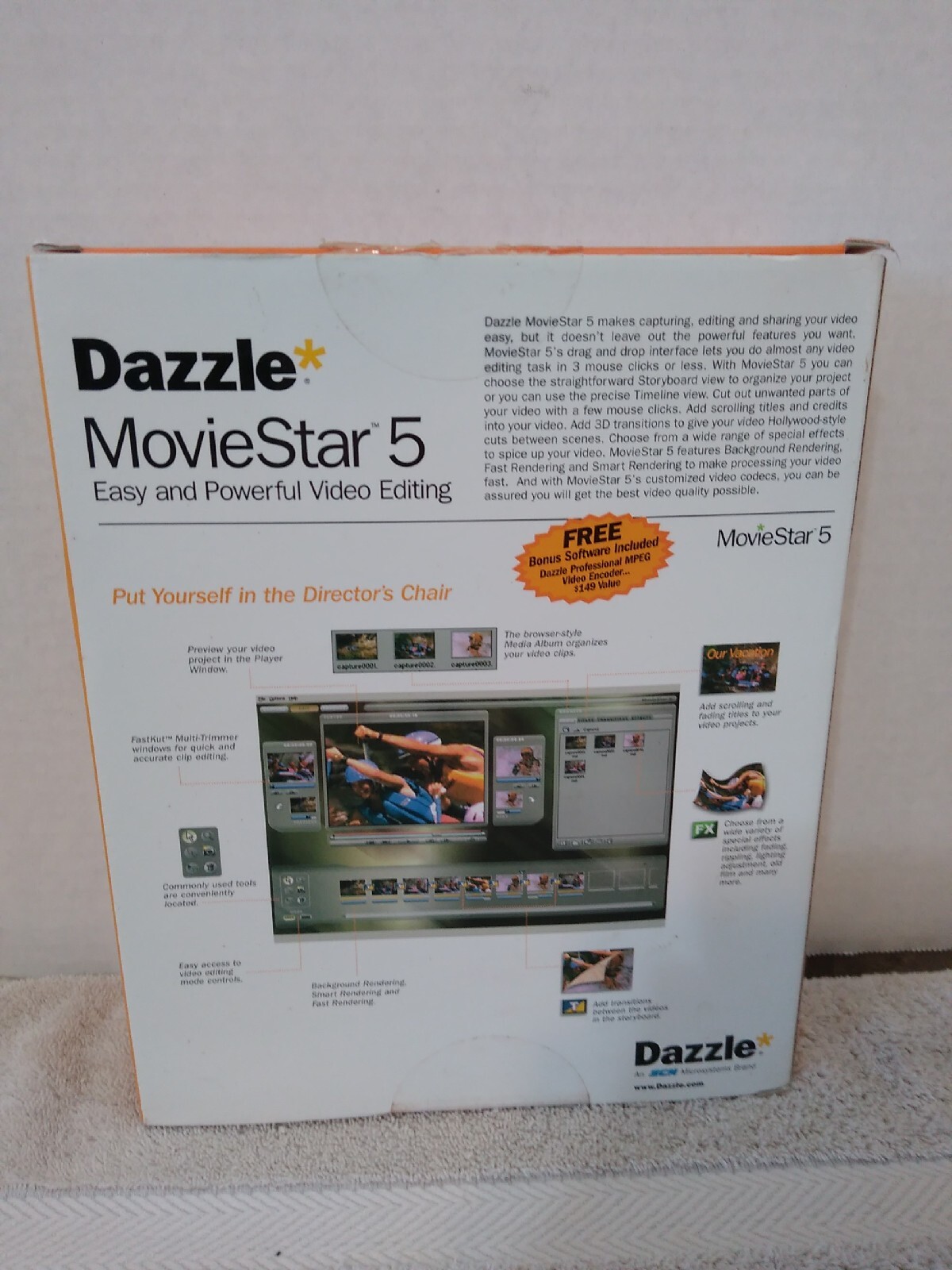 Dazzle Movie Star 5 DVD PC DVD Rom Windows Vintage