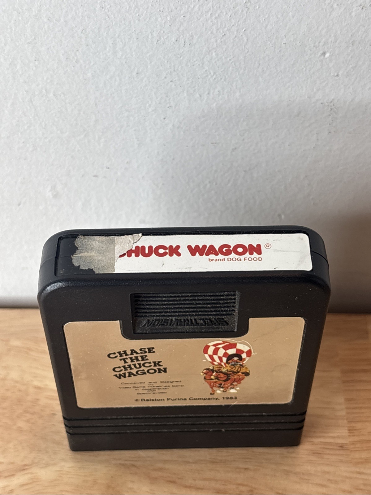 Super Rare CHASE THE CHUCKWAGON Atari 2600 Game Cartridge 1983 Ralston Purina